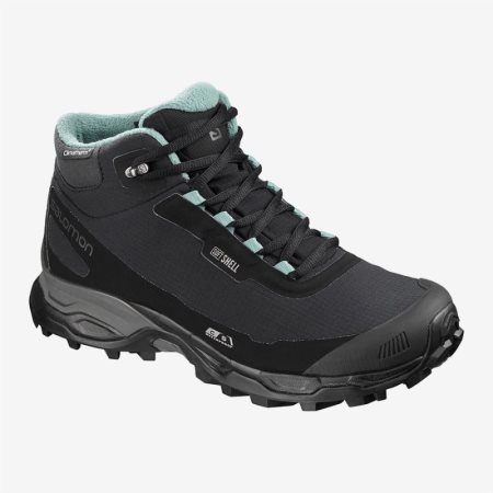 Salomon SHELTER SPIKES CS WP W Wanderstiefel Damen Schwarz [8RFP-C]